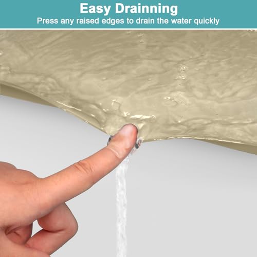Under Kitchen Sink Mats and Protectors Waterproof, Silicone Under Sink Mat for 34" x 22" Cabinets, Under Sink Tray Organizer, Shelf Liner Cabinet Liner for Kitchen and Bathroom, Beige by MECHEER - Used condition - Image 5