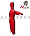 Kids Jiu Jitsu Grappling Dummy Kick Throwing Boxing Practice Dummies for Youth (4 FT 48 in) UNFILLED, None, Red and Black