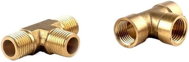 1/8" 1/4" 3/8" 1/2" 3/4" Male/Female Thread L-type T-shaped Pneumatic/Plumbing Brass Pipe Fitting Water Oil Gas (L-M,3/4") Plumbing Fittings