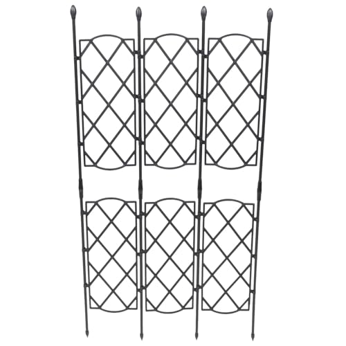 Support plantes grimpantes durable en acier rigide noir - 2