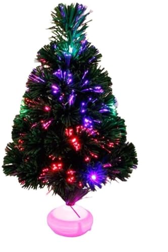 45 cm Christmas Tree Main Artificial Christmas Tree Fibre Optic Christmas Tree Actuated with Colour Changing Light Shrubbery Xmax by Yunhigh – Multicoloured
