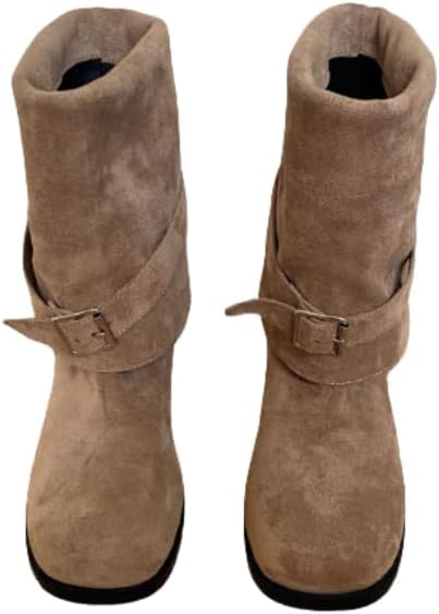 Womens Casual Over-the-knee Boots Flat Sole Fashionable Long Low Heel Cowgirl Boot Cowboy Boots for Women Versatile Everyday