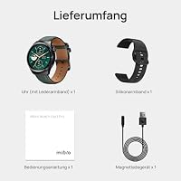 Mibro Lite3 Pro Smartwatch GPS Herren Damen Rund 45mm, AMOLED 1,32" Fitness Tracker, 5ATM Wasserdicht, Herzfrequenz Schlaf SpO2 VO2 Max, Bluetooth Anrufe, 15 Tage Lange Akkulaufzeit (Dunkelgrün) – Ansicht 9