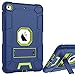 iPad Mini 4 Case,iPad Mini 4 Retina Case,iPad Mini 5 Case,BENTOBEN 3 in 1 Hybrid [Soft&Hard] Heavy Duty Rugged Shockproof Anti-Scratch Protective Kickstand Cases for iPad Mini 4/5,Navy Blue/Green