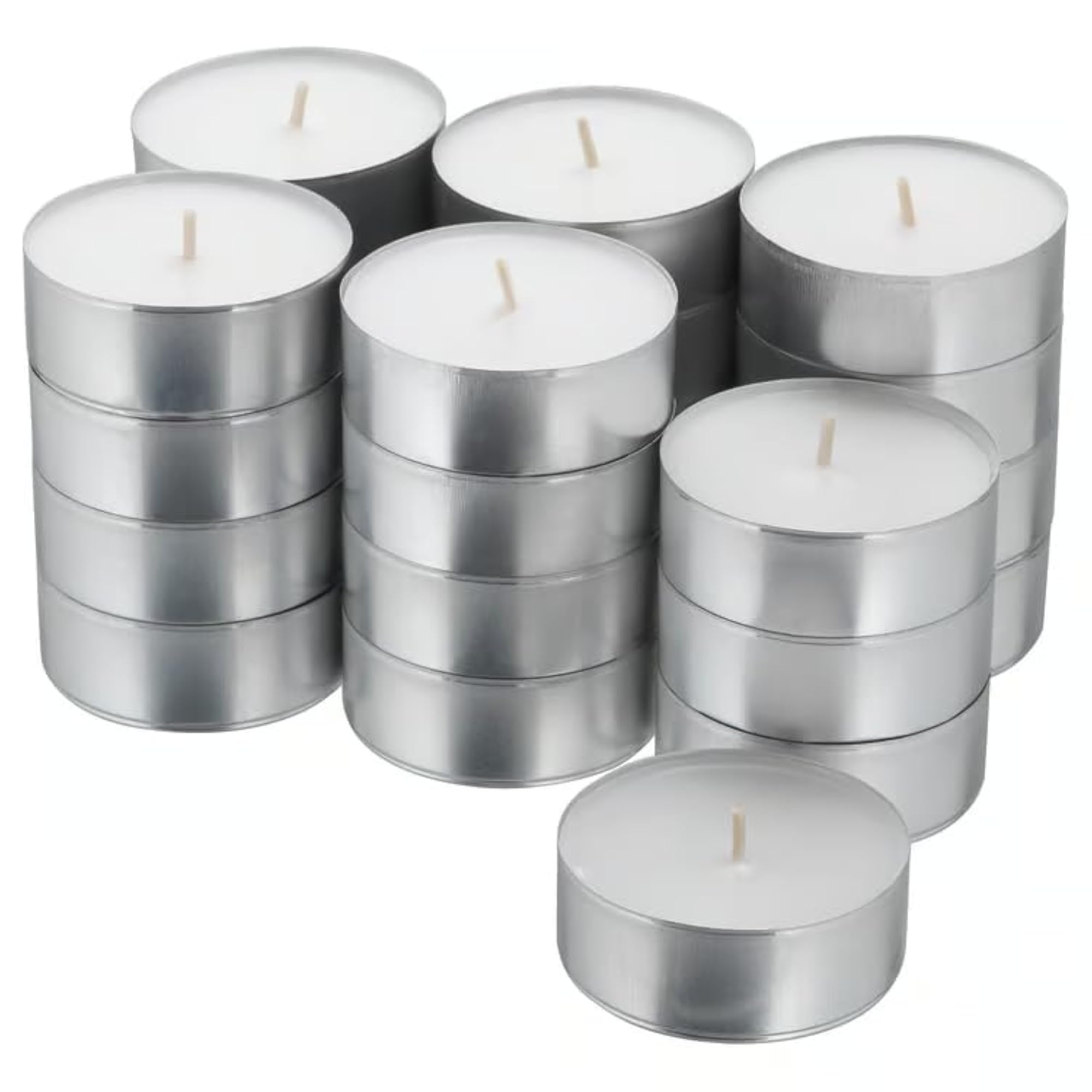 FENOMEN Unscented Pillar Candle, Natural, 14 cm, 45 Hr Burn Time