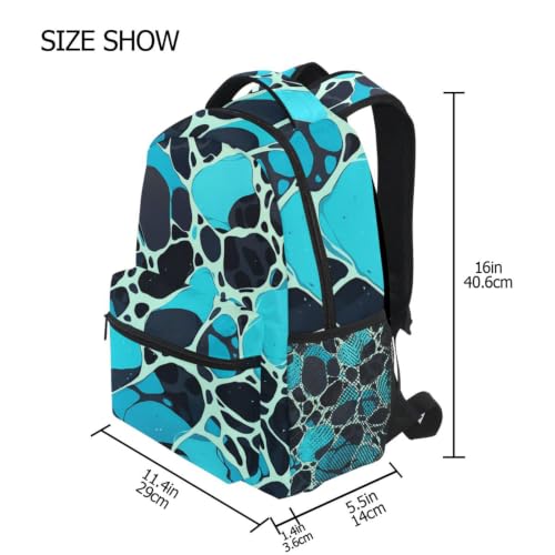 Sac à dos imprimé léopard bleu dessin animé pour école - 4