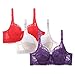 Purple Leopard Print Panties 3PC Sets for Women Spandex Seamless Front No Underwire Basic Bra Lingeries Panties 3PC Sets Women Front Closure 2026 Clothes Fashion L