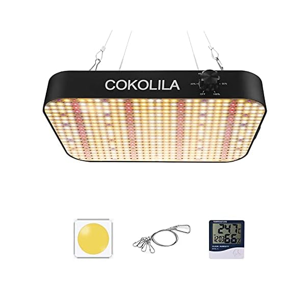 COKOLILA Dimmbarer Led Grow Lampe,600w LED Pflanzenlampe Vollspektrum mit 588pcs SMD Leds, UV & IR Dasiy Chain Funktion…
