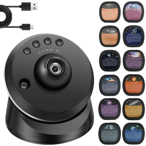 Fegtrtyoa Meteor Galaxy HD Sternenprojektor mit 13 Filmen