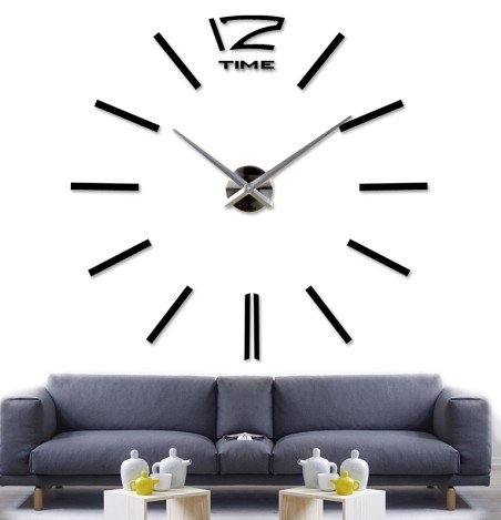 Design 12 wandklok 100-130 cm 3D XXL klok modern zelf vorm te geven Do-it-yourself wandklok