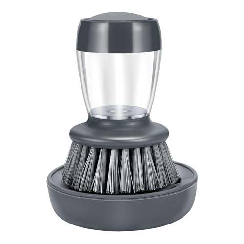 Soap Palm Brush Storage Set 1 Piece Kitchen Brush with Bracket for Cleaning Pots Pans and Sinks Scrub Brush Kitchen Scrub Brush