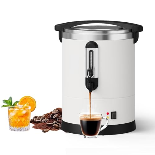 Image of 100-Cup (14L / 3.8 Gallon) Commercial Coffee Urn - Stainless Steel Electric Hot Beverage Dispenser with Double-Wall Insulation, Ideal for Weddings, Parties, Catering, and Buffets