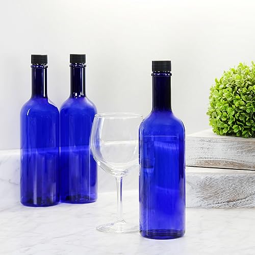 Cornucopia Plastic Wine Bottles (10-Pack, Blue)