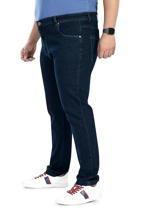 Image of Pluss Tribe - Plus Size Jeans for Men - Denim Jeans - Ideal for Casual, Office Available Sizes : 40 to 52