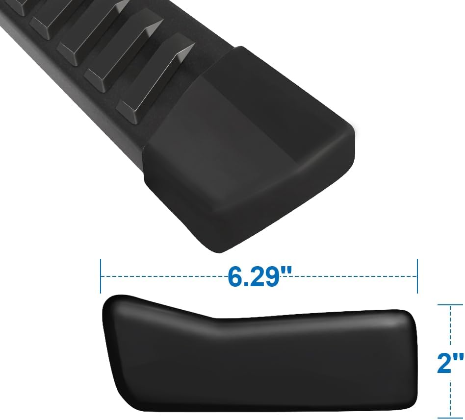 6.3 Inches Running Boards Fit for 2015-2023 15 16 17 18 19 20 21 22 23 Ford F150 F-150 SuperCrew Cab 4 Full Size Doors Black with 6 Brackets Side Step Rail Nerf Bars