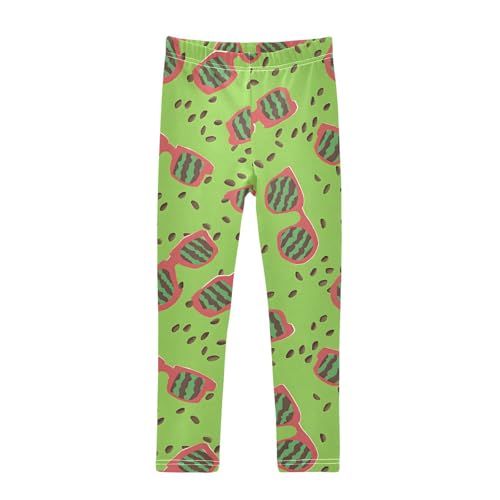 Watermelon Glasses Girls Leggings Soft Stretch Workout Yoga Dance Pants for Kids Casual Tights