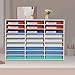 Xlsdlvcnxz 27 Slots Classroom Mailbox Literature Organizer Adjustable Literature Organizer Desktop Literature Organizer for Office Home School