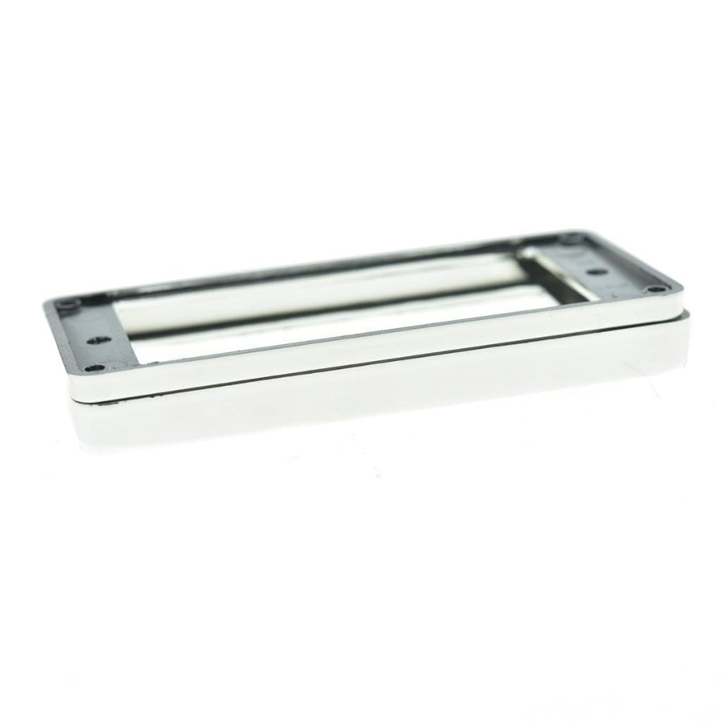 KAISH 2pcs Chrome Humbucker Pickup Ring Flat Base Bottom Frame for Epiphone LP Guitar, Chrome Plated Plastic, Flat Bottom - Image 2