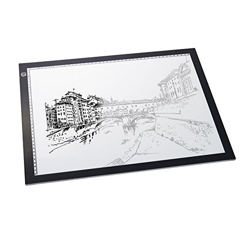Z ZELUS A3 LED Tableta de Luz 19 Pulgadas Tableta de Luz de Iluminación Mesa de Luz de Dibujo con LED Tablero de Dibujo para Artistas, Dibujo, Animaciónn (A3)