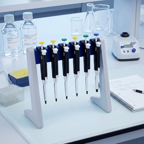Image of Laboratory Pipette Stand 6 Place Pipettor Rack, Stable L Shaped