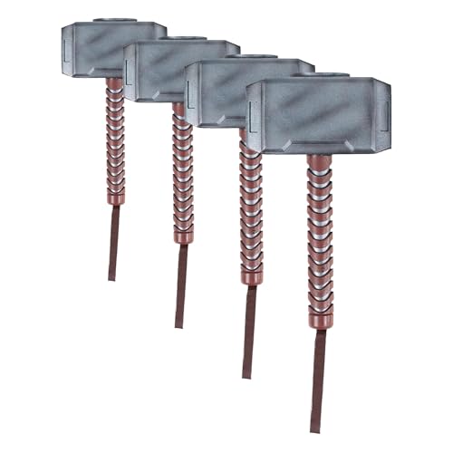 Image of Rubies Official Child's Marvel Avengers Assemble Thor Hammer, One Size, Multi-Coloured (Pack of 4)