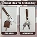 KARENSKEYS Handmade Leather Car Key Cover, Broken Loop Replacement, Sleeve With Keychain for Women, Men