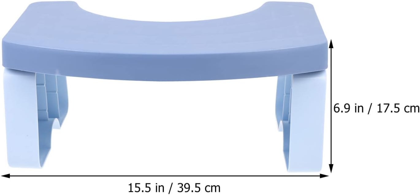 Toilet Seat Step Stool Bathroom Footstool Blue Compact Potty Stool for Adults with Non-Slip Support, Bathroom Safety Aid for Improved Posture and Comfort
