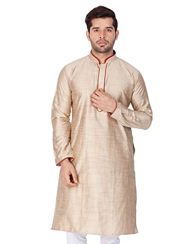 Elina fashion Men's Tunic Cotton Silk Kurta Pajama Set Indian Traditional Wear