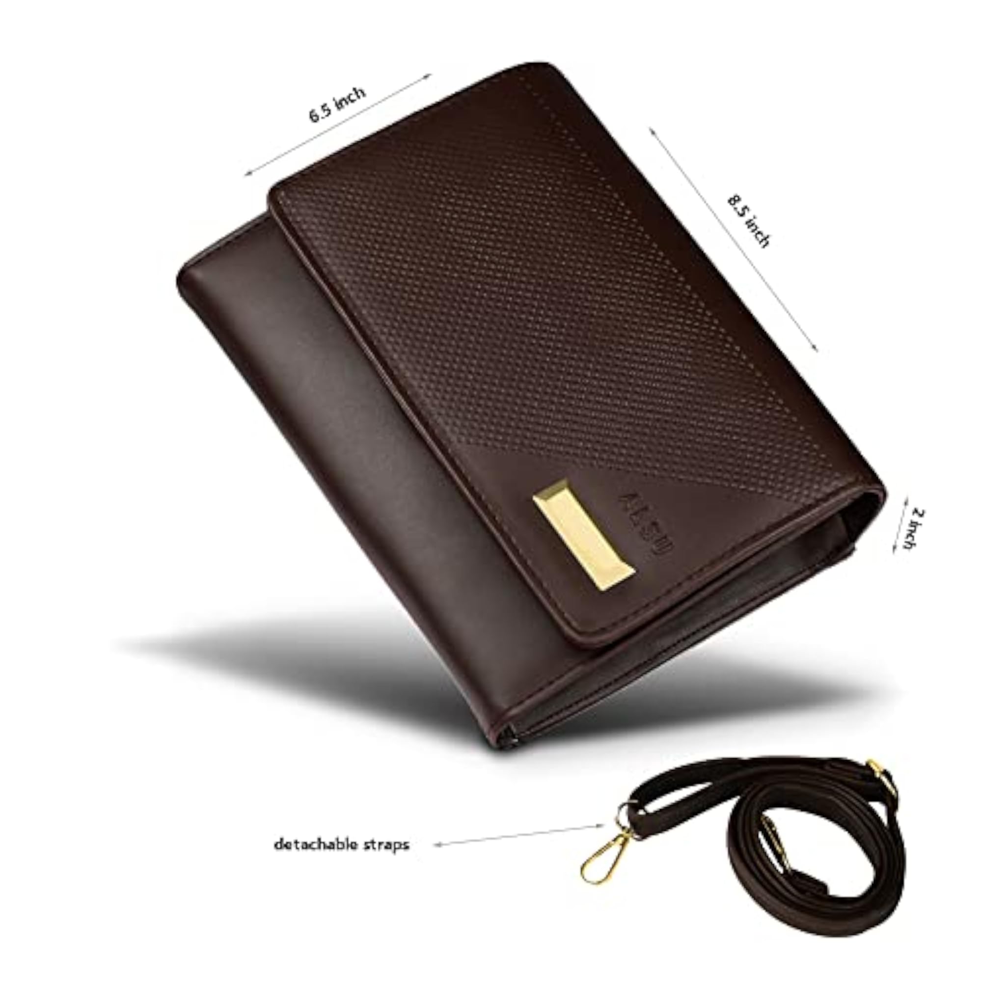 Women's Brown Trendy Sling Bag with Detachable Straps