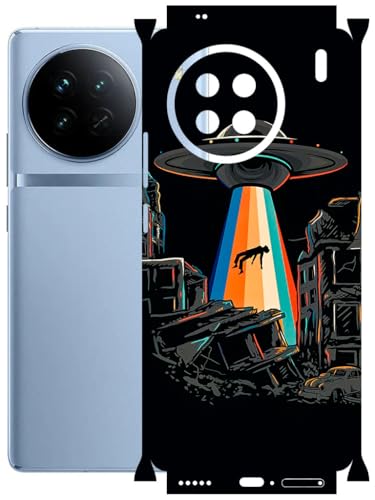 Image of AtOdds - Full Body Back Screen Guard Protector Film - Lamination Wrap Skin Sticker Compatible with VIVO X90 | Scratchproof Matte Finish (Alien Invade)