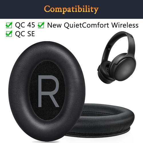 SOULWIT Professional Ear Pads Cushions Replacement for Bose QuietComfort 45 (QC45)/QuietComfort SE(QC SE) Over-Ear Headphones - Image 2