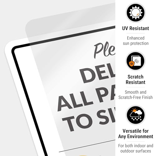 Image of Package Delivery Sign, Delivery Instructions Deliver All Package to Side Door Sign, 10x7 Inches, 4 Mil Vinyl Decal Stickers Weather Resistant, Made in USA