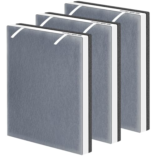 Vital 100 True HEPA Replacement Filter for LEVOIT Vital 100 Air Purifier,3-in-1 H13 HEPA High-Efficiency Activated Carbon Filter,Vital 100-RF,3 Pack,White