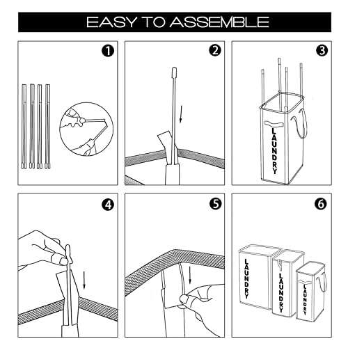 Homlikelan 2 Packs Slim Laundry Hamper,21" Small Laundry Basket,Narrow Laundry Hamper With Handles,Freestanding Storage For Corner,Storage Bin Grey #TOP6