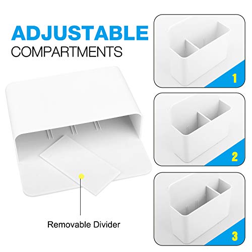 MoKo Magnetisch Markerhalterung, Magnet Ablage Whiteboard Stifthalter Schulbedarf für Schulleben Kühlschrank Whiteboard Schließfach und andere magnetische Oberflächen, Weiß