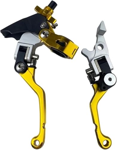 Leviers d'embrayage de frein moto 22mm avec commande souple couleur or