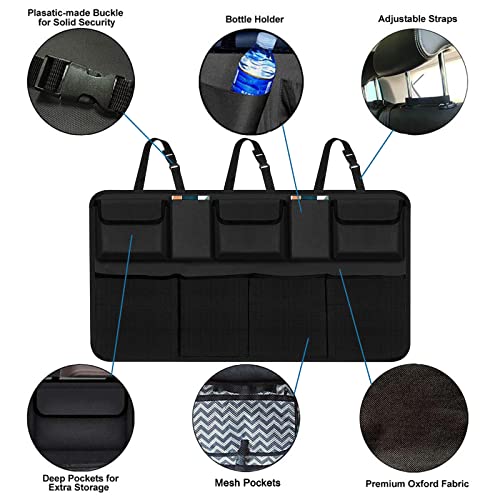 Aophy Trunk Organizer For Car, Large Capacity Car Organizers And Storage With 9 Pockets, Waterproof Backseat Hanging Organizer For Suv, Truck, Mpv, Car Interior Accessories For Men And Women #TOP2