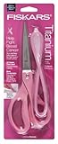 Fiskars 115102-1001 Performance Straight Titanium Breast Cancer Awareness Scissors, 8-Inch