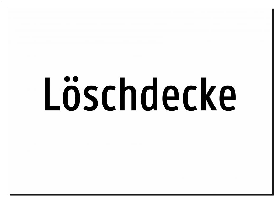 Löschdecke – Aluminiumschild A3: 420x297mm – Ohne Grafik, nur Text