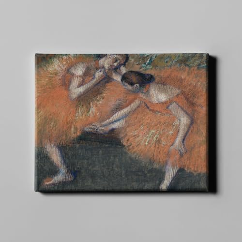 Lienzo Two Dancers de Edgar Degas, cuadro impreso en formato mediano estilo galería