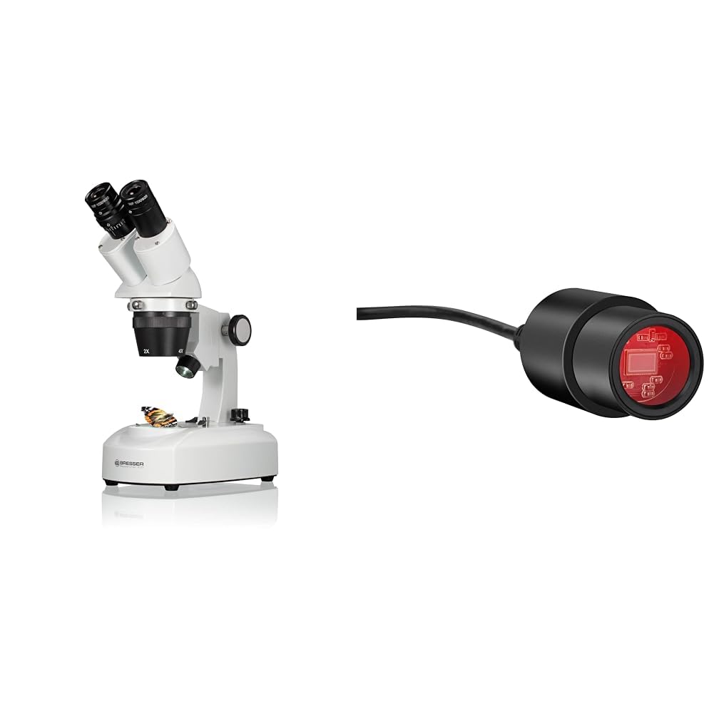 Bresser Researcher ICD LED 20x-80x Loupe binoculaire & Caméra oculaire MikrOkular Full HD
