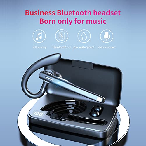 JUNJIEUNVO YYK-520 Bluetooth Earphones with 500 Hours Standby time, LED Charging case, 270 Degree Rotating Microphone Suitable for Business/Office/Driving, Compatible with Android/iPhone by JUNJIEUNVO - Used condition - Image 6