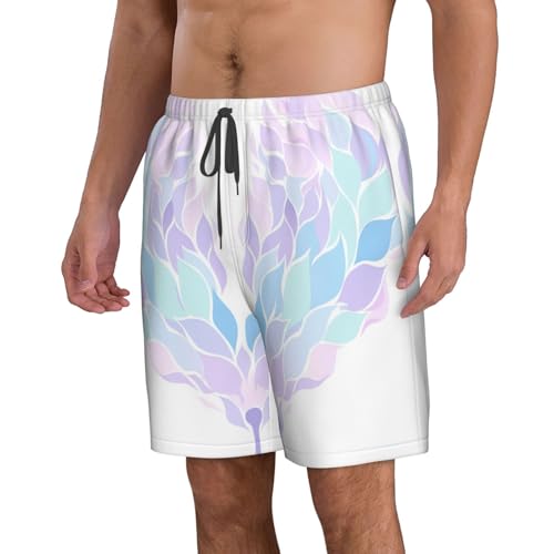 Angel's Wings Men's Beach Pants-Quick-Dry & Comfortable Mens Beach Shorts for Men, Perfect for Surfing and Everyday Wear White2
