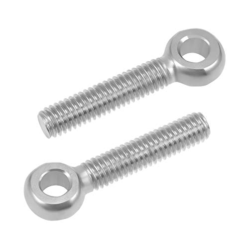 Image of uxcell M6 x 30mm Machinery Shoulder Swing Lifting Eye Bolt 304 Stainless Steel Metric Thread 5pcs