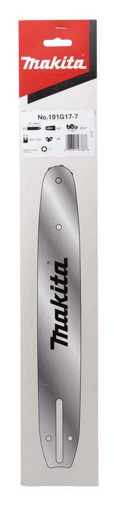 Makita 191G17-7 Sägeschiene Schwert 40 cm, 90PX, 1,1 mm, 3/8"LP Zoll, mit Umlenkstern, für Sägekette 90PX 56 TG