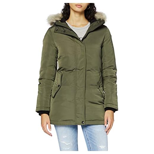 Calvin Klein Jeans Teknisk lång dunparkas jacka för kvinnor, Deep Depths, XL