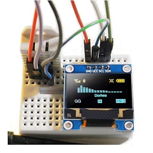 Image of 4 Pcs 0.96 Inch OLED Display Module 128x64 Pixel SSD1306 I2C IIC Screen Compatible with Arduino Raspberry Pi Blue and Yellow