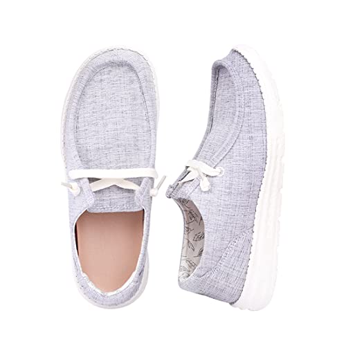 Image of Women's Canvas Loafers, Comfortable Slip-On Walking Shoes