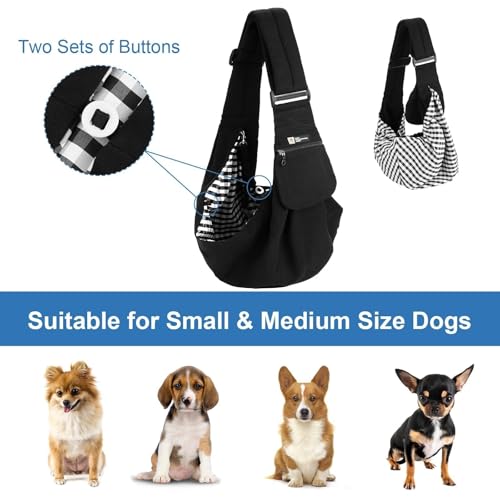 Siziviki Porta-Estilingue Para Animais De Estimação, Estilingue Para Cães Pequenos E Gatos, Bolsa De