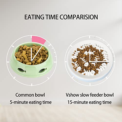 Slow Feeder Cat Bowl With Stand, Raised Cat Bowls For Slow Eating, Ceramic Elevated Slow Feed Cat Bowls, Pet Bowl For Cat And Dog, Cat Puzzle Feeder For Healthy Eating Diet,Blue #TOP5